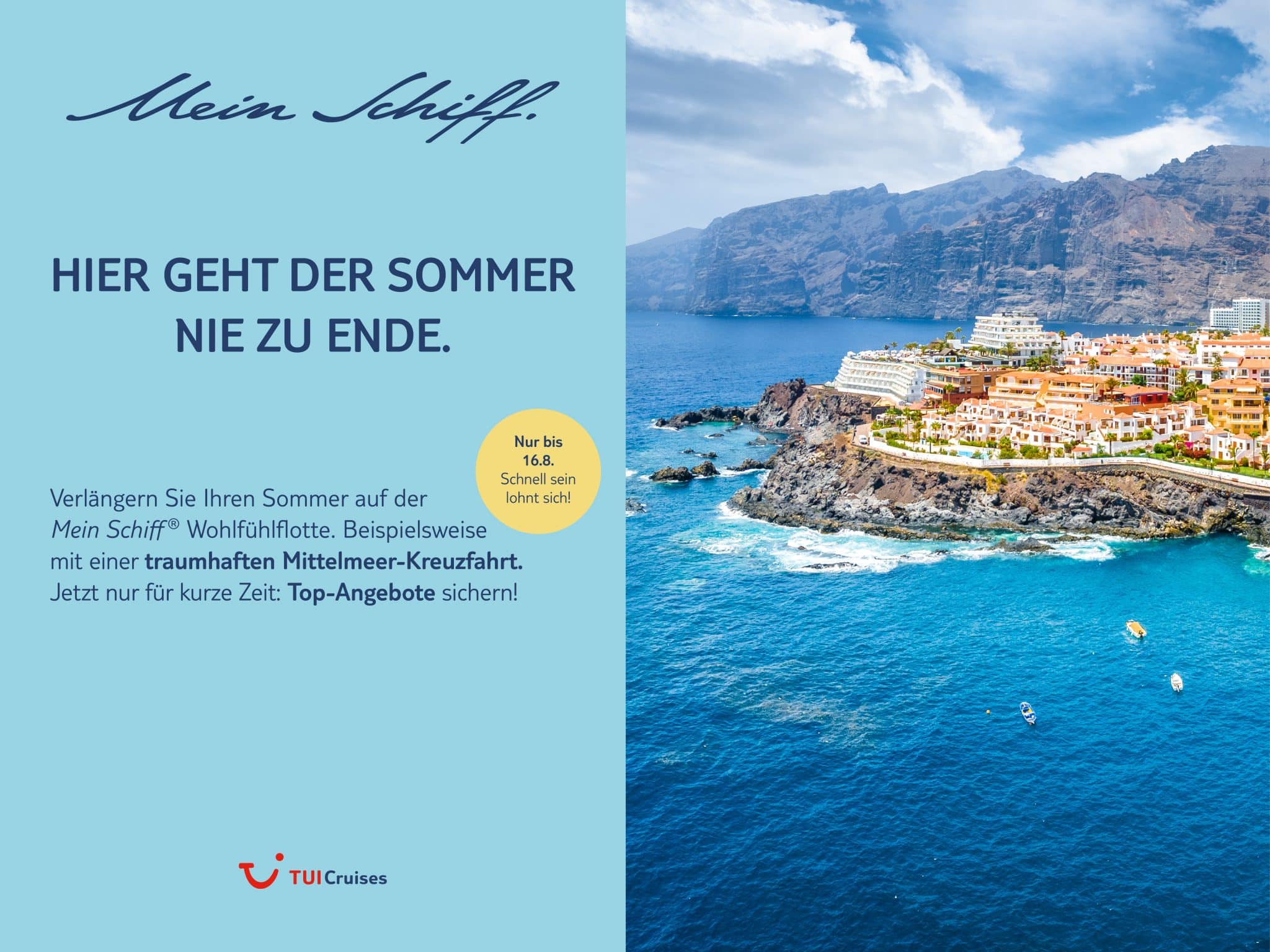 Mehr über den Artikel erfahren Mein Schiff: Herbst Special Angebote