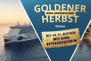 Mehr über den Artikel erfahren AIDA Reisegutschein in Höhe von 20 %