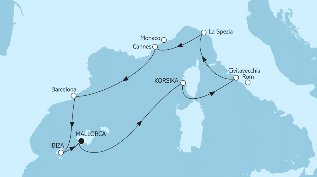 Westliches Mittelmeer mit Barcelona