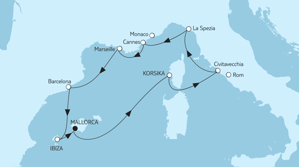 10 Nächte - Westliches Mittelmeer mit Ibiza