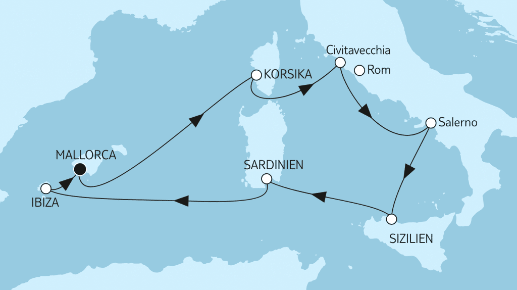 9 Nächte - Westliches Mittelmeer mit Salerno