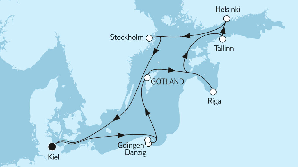 10 Nächte - Ostsee mit Helsinki & Danzig