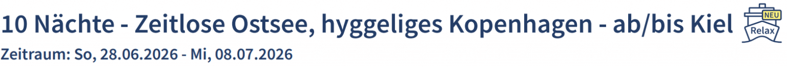 Zeitlose Ostsee Mein Schiff Relax 2026