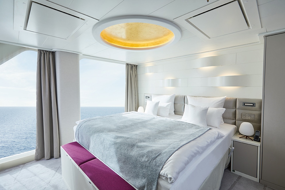 HANSEATIC inspiration & spirit Kabinen & Suiten Grand Suite Schlafbereich