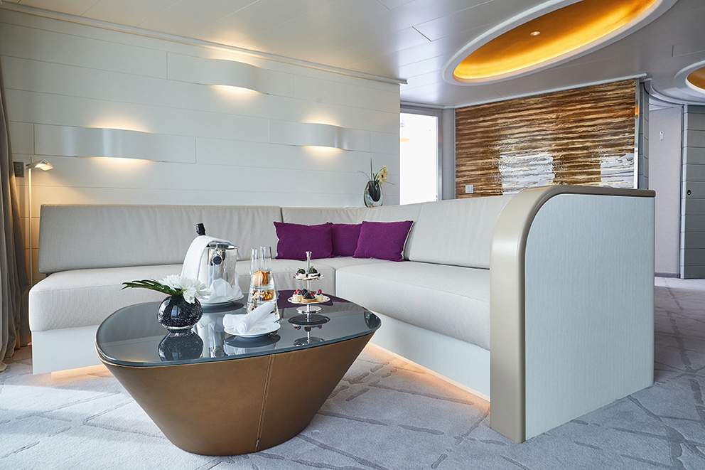 HANSEATIC inspiration & spirit Kabinen & Suiten Grand Suite Wohnbereich