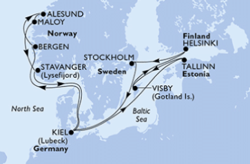 MSC Preziosa - Ostsee + Norwegen