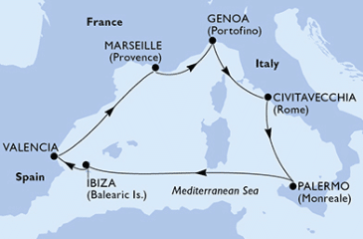 MSC Seaside | Mittelmeer